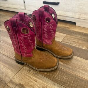 Shyanne Kids Boots in Pink and Brown